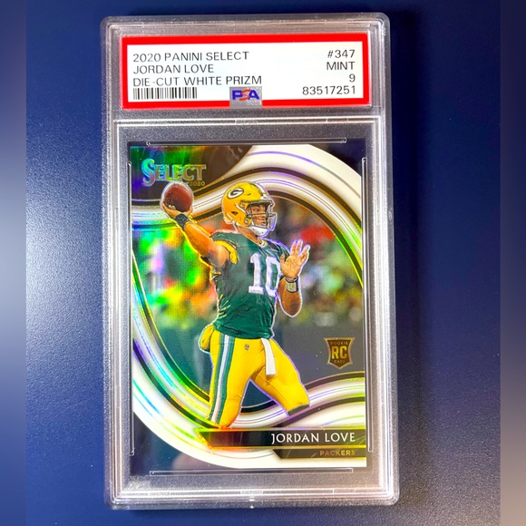 Panini Other - Jordan Love ROOKIE PSA 9 White Die-Cut Prizm CASE HIT 2020 Panini Select Packers